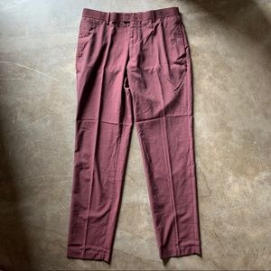 INC Slim Fit Burgundy Pants